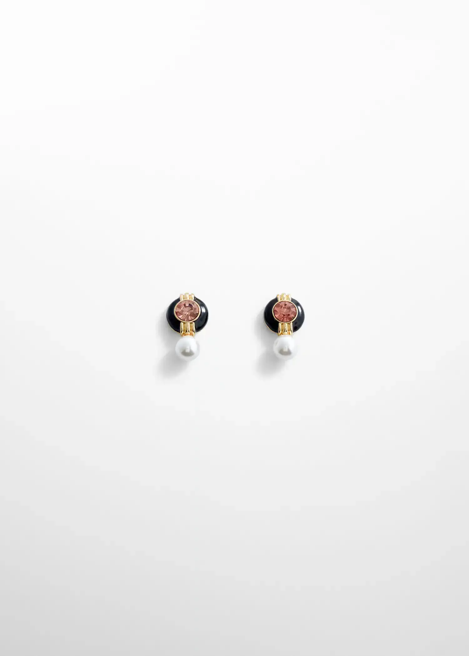 Mango Pearl-effect crystal earrings. 1