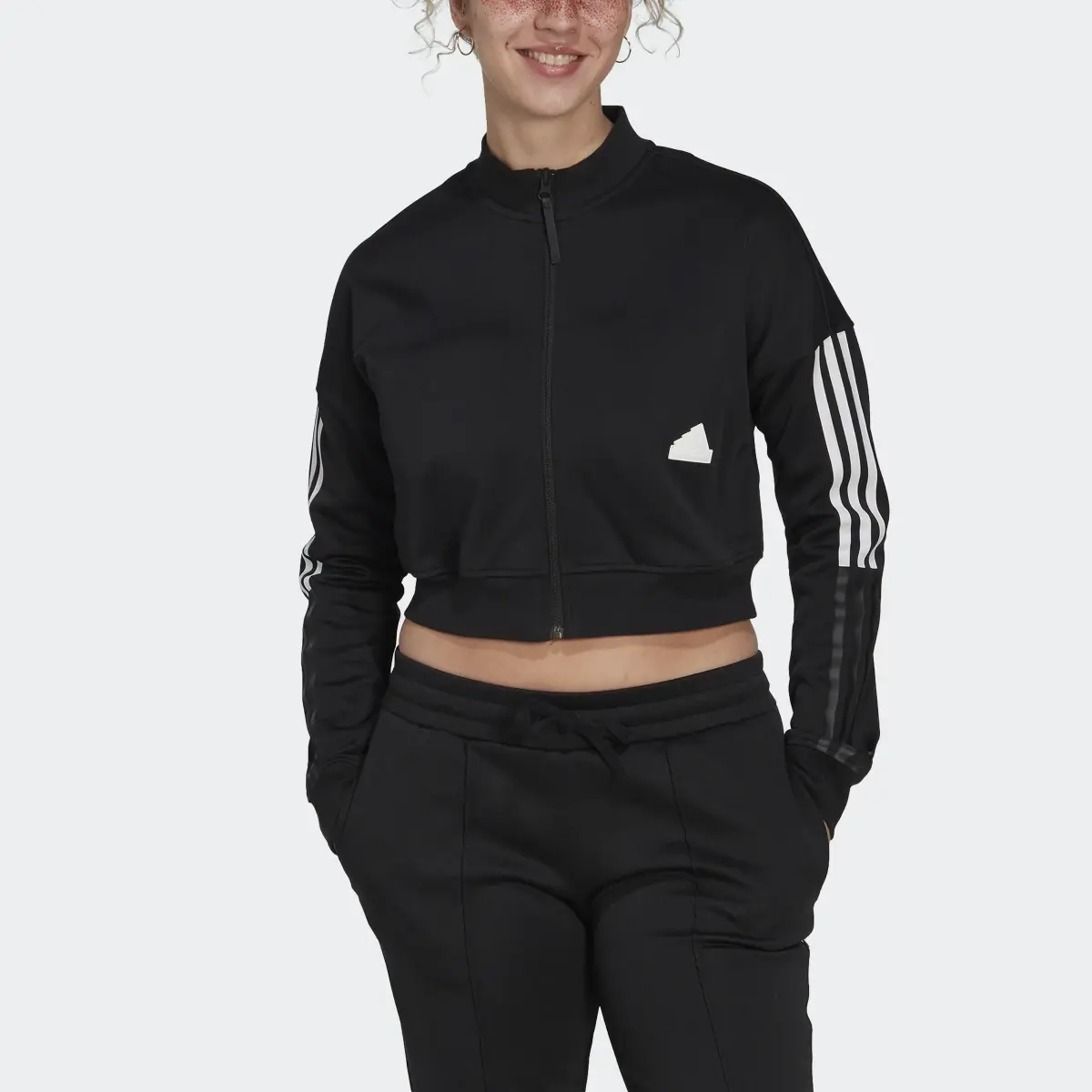 Adidas Cropped Track Top. 1