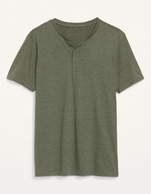 Old Navy Soft-Washed Short-Sleeve Henley T-Shirt for Men green