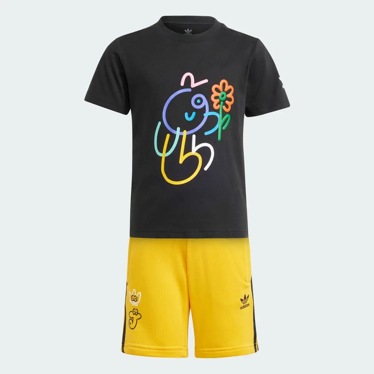 Adidas x James Jarvis Shorts und T-Shirt Set. 1