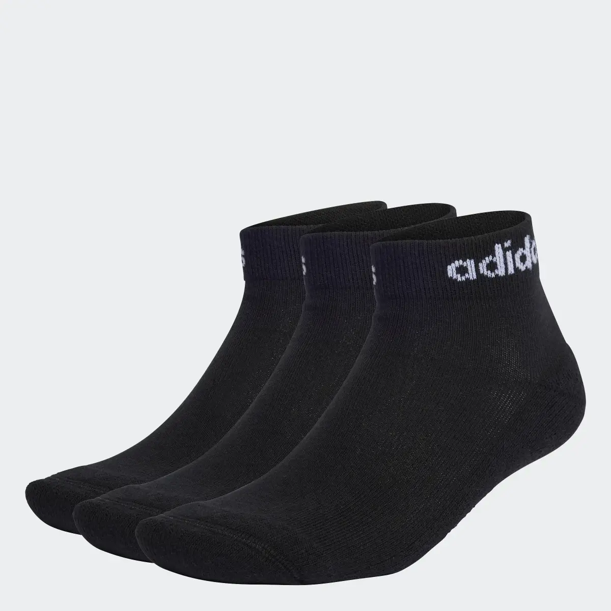 Adidas Linear Ankle Cushioned Socks 3 Pairs. 1