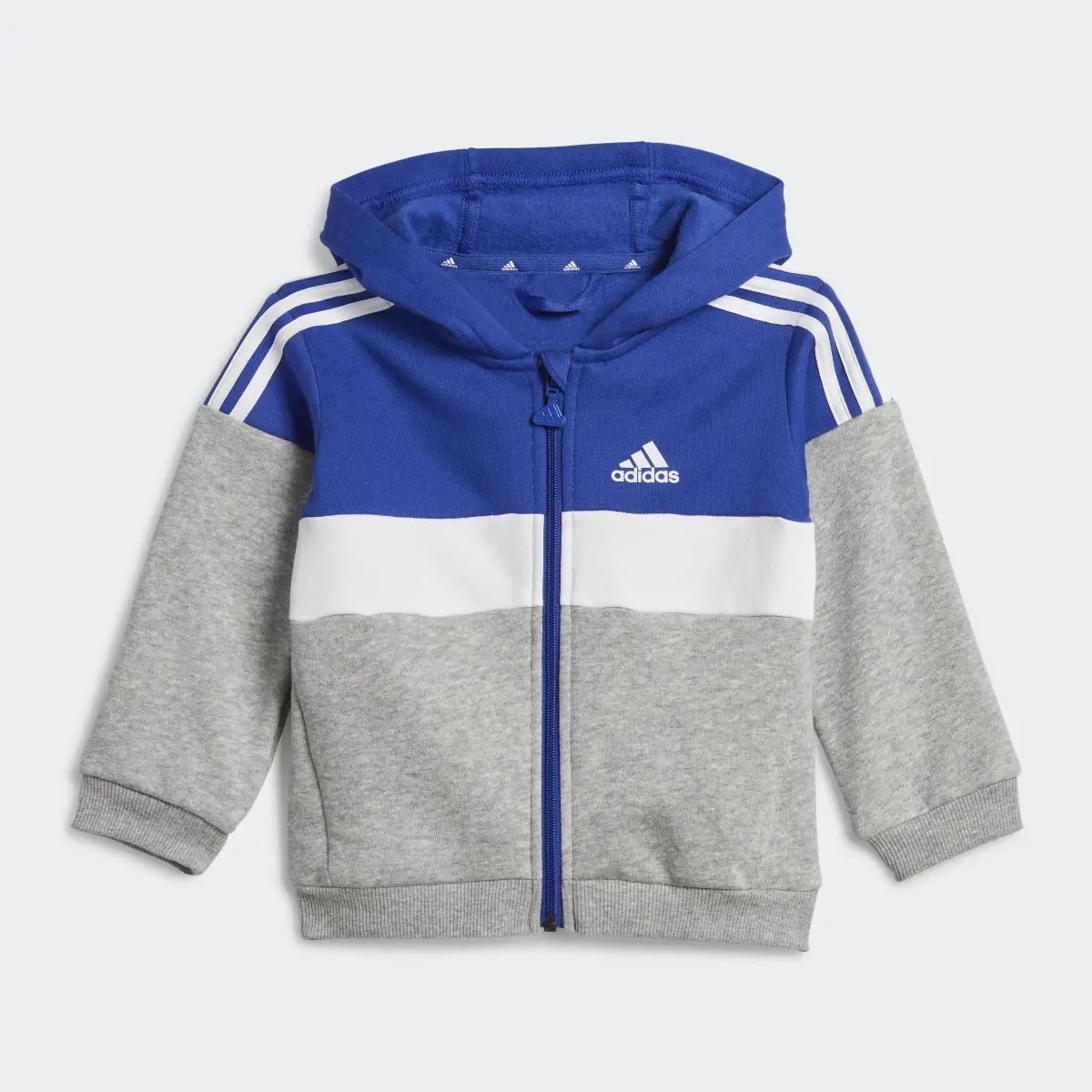 Adidas Tiberio 3-Stripes Colorblock Fleece Track Suit Kids. 3