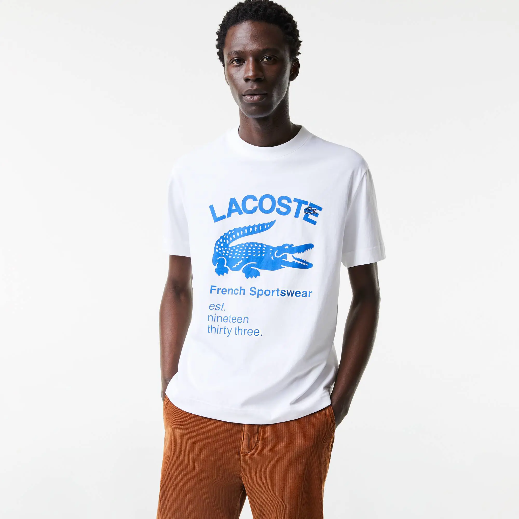 Lacoste Playera con Cocodrilo Lacoste Corte Relajado para Hombre. 1