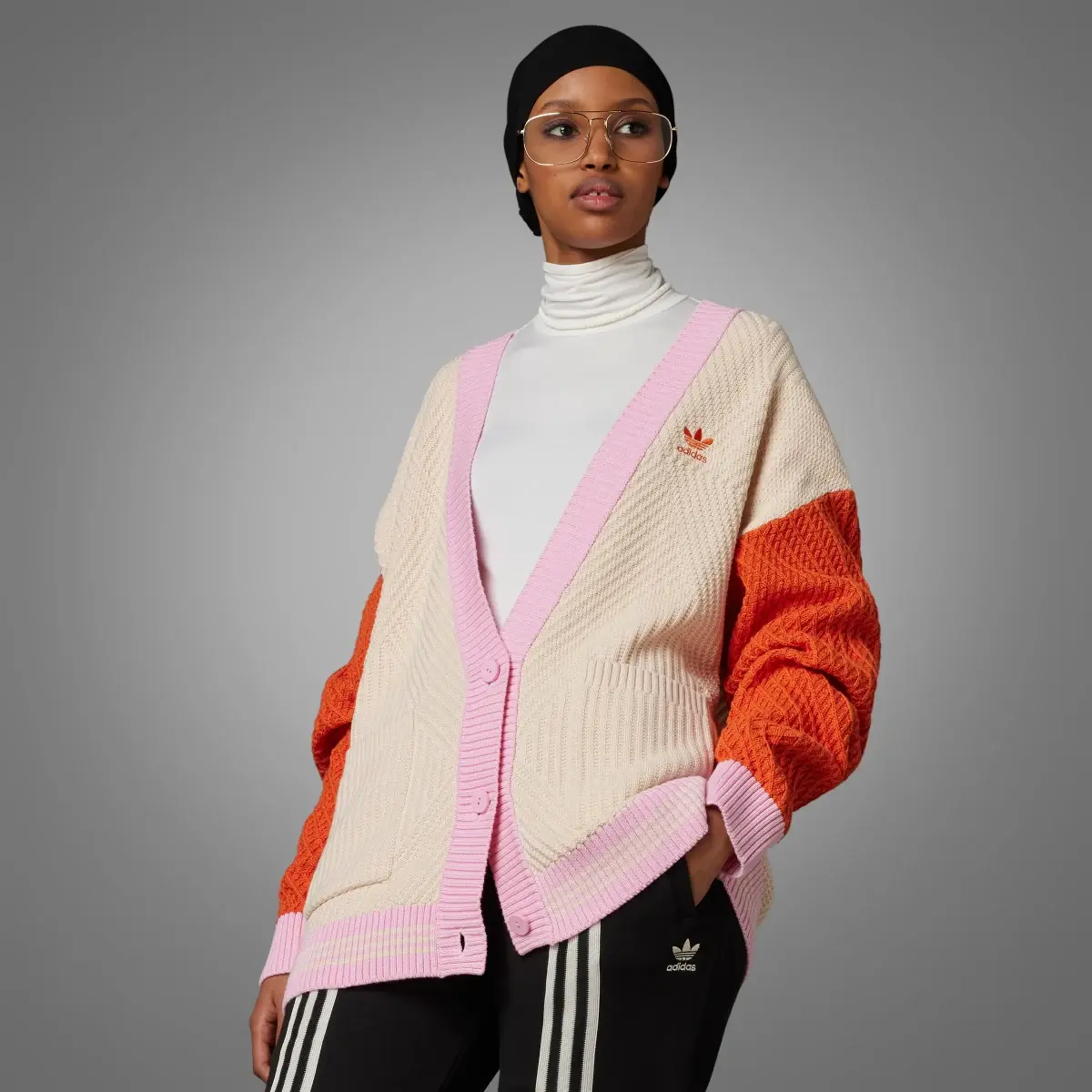 Adidas Adicolor 70s Knitted Cardigan. 1