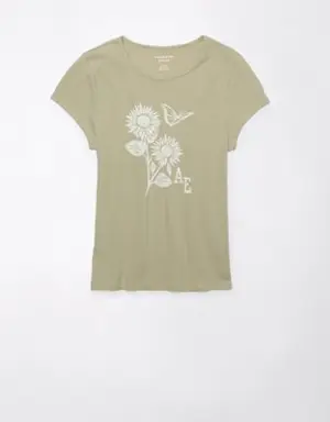 Short-Sleeve Hey Baby Ribbed Tee