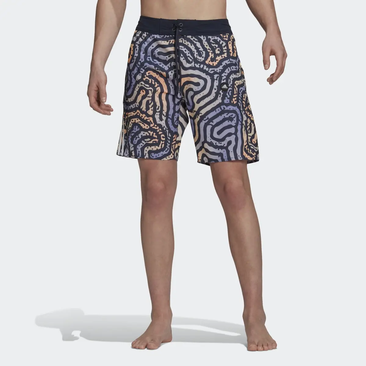 Adidas Classic-Length Colour Maze Tech Board Shorts. 1