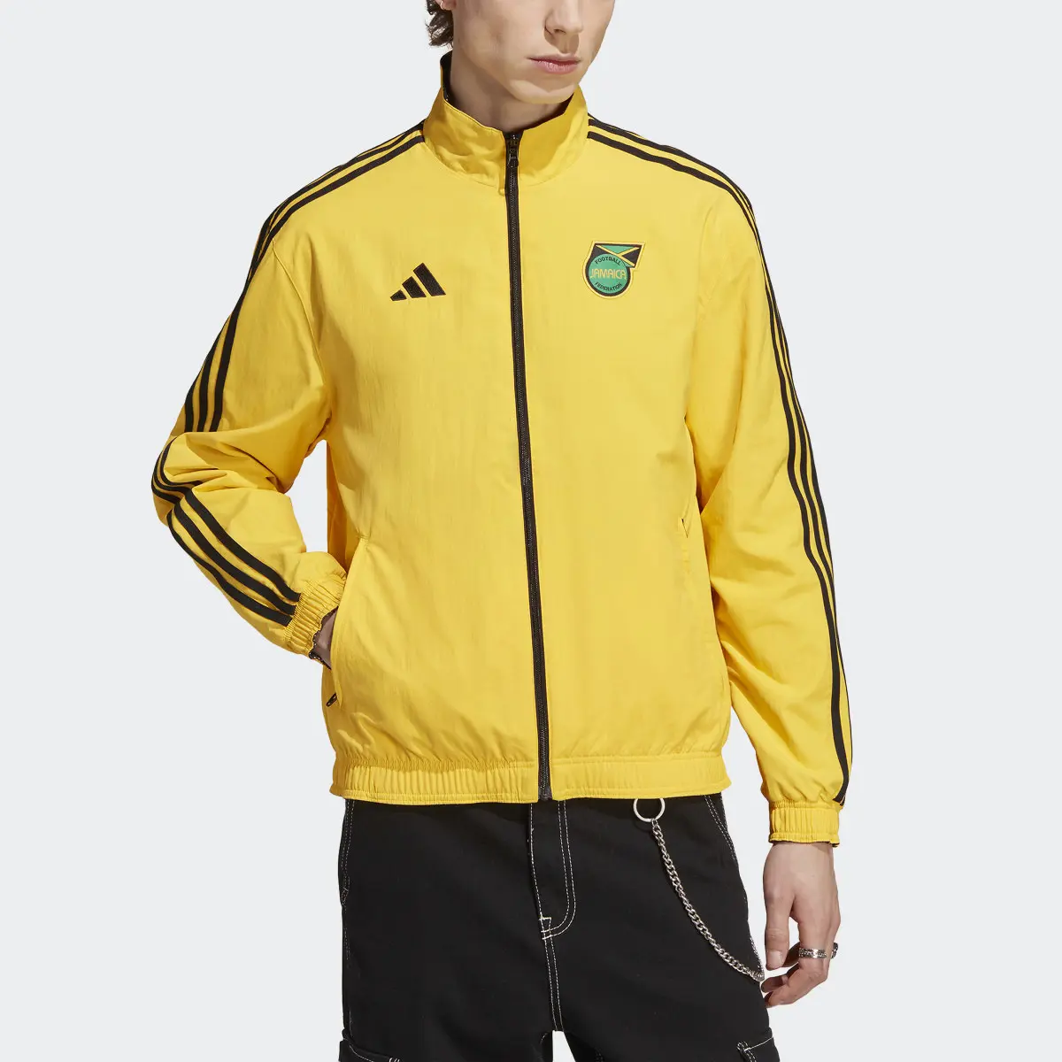 Adidas Chamarra Doble Vista Anthem Jamaica. 1