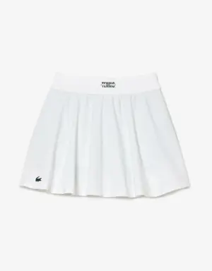 Pleat Back Tennis Skirt with Contrast Shorts