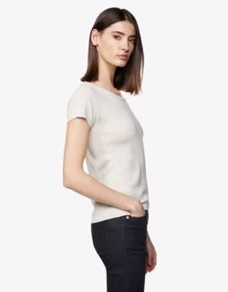 Short sleeve sweater in 100% cotton