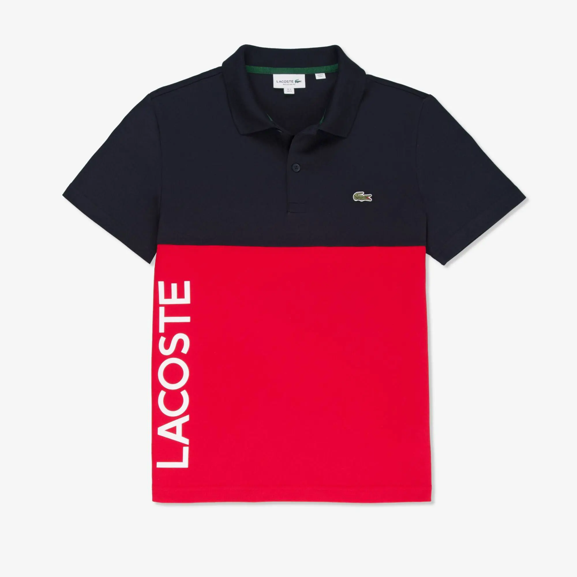 Lacoste Regular Fit Stretch Cotton Colourblock Polo Shirt. 1