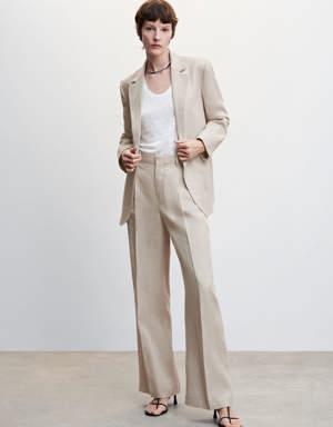 Linen blazer suit