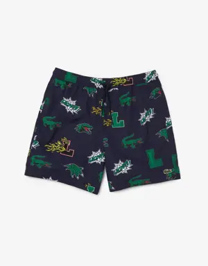 Men's Lacoste Holiday Mesh Lined Swimming Trunks