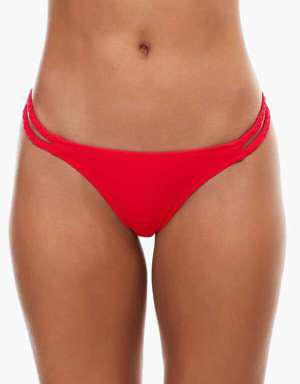 63050 Kırmızı String Bikini Altı