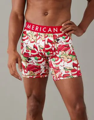 American Eagle O Christmas Cookies 6" Flex Boxer Brief. 1