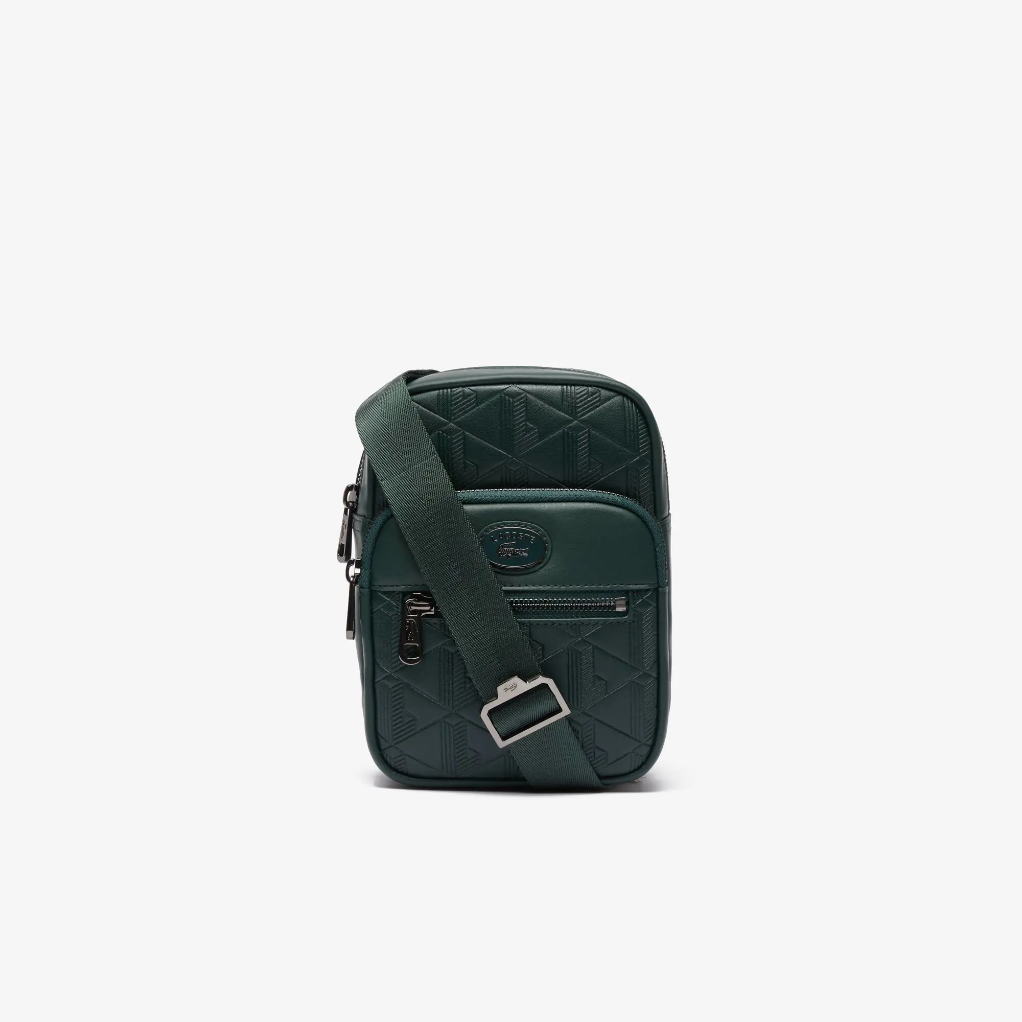 Lacoste Monogram Print Small Crossover Bag. 1