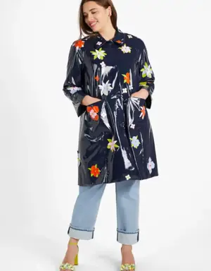 Floral Embellished Raincoat