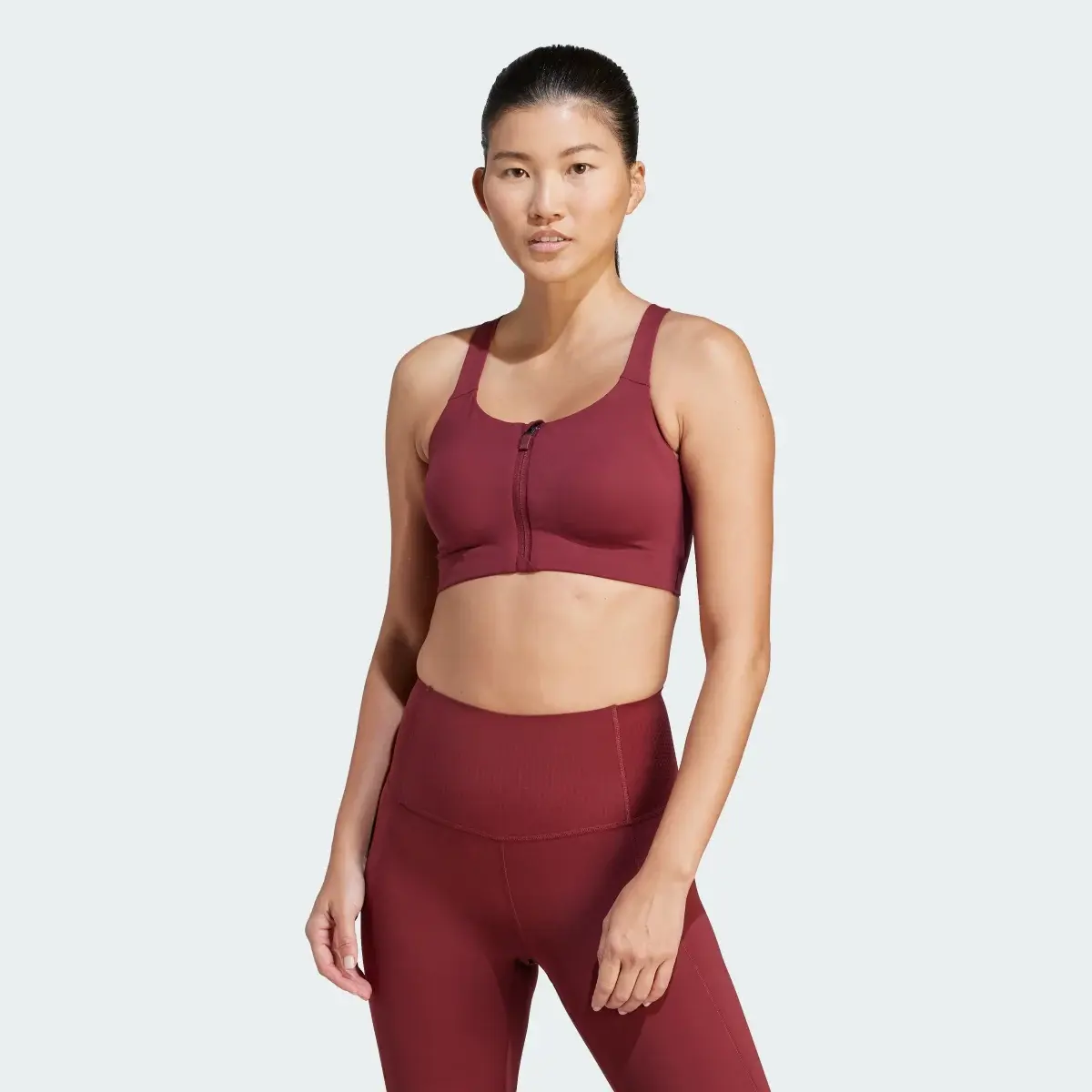 Adidas Brassière zippée maintien fort TLRD Impact Luxe. 2