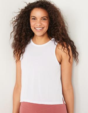 UltraLite Cropped Tank Top white