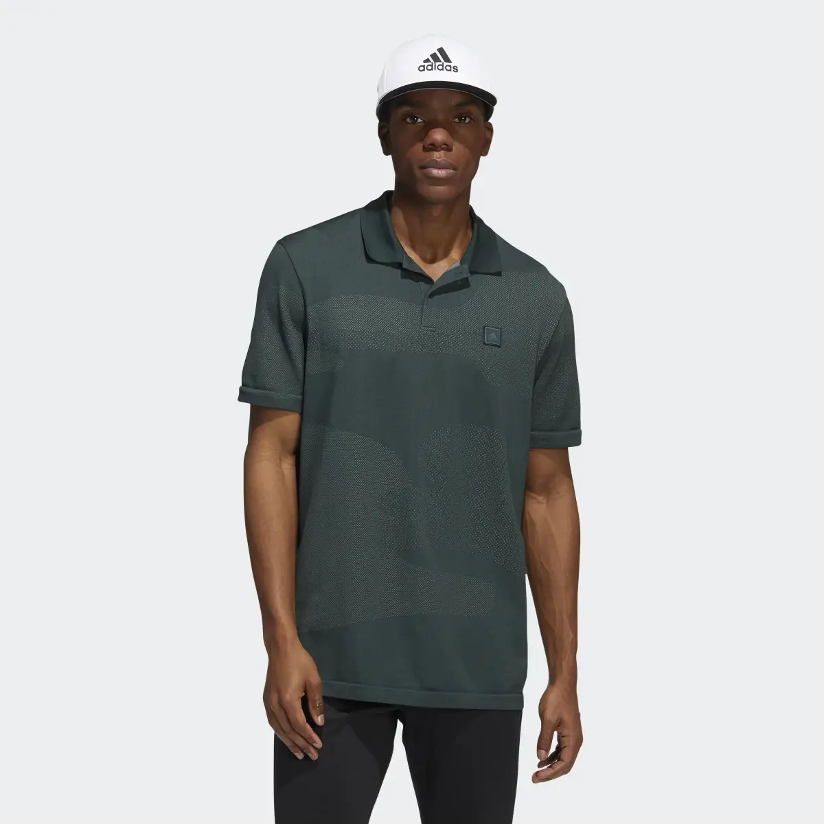 Adidas Go-To Seamless Golf Polo Shirt. 2