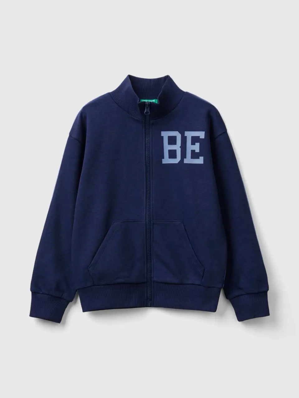 Benetton zip-up sweatshirt with print. 1