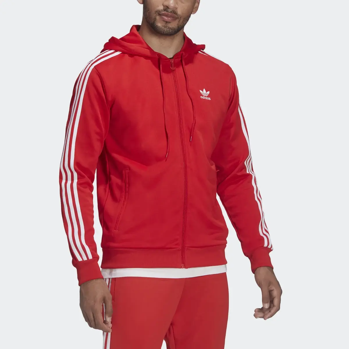 Adidas Adicolor Classics Hooded Full Zip Track Jacket. 1