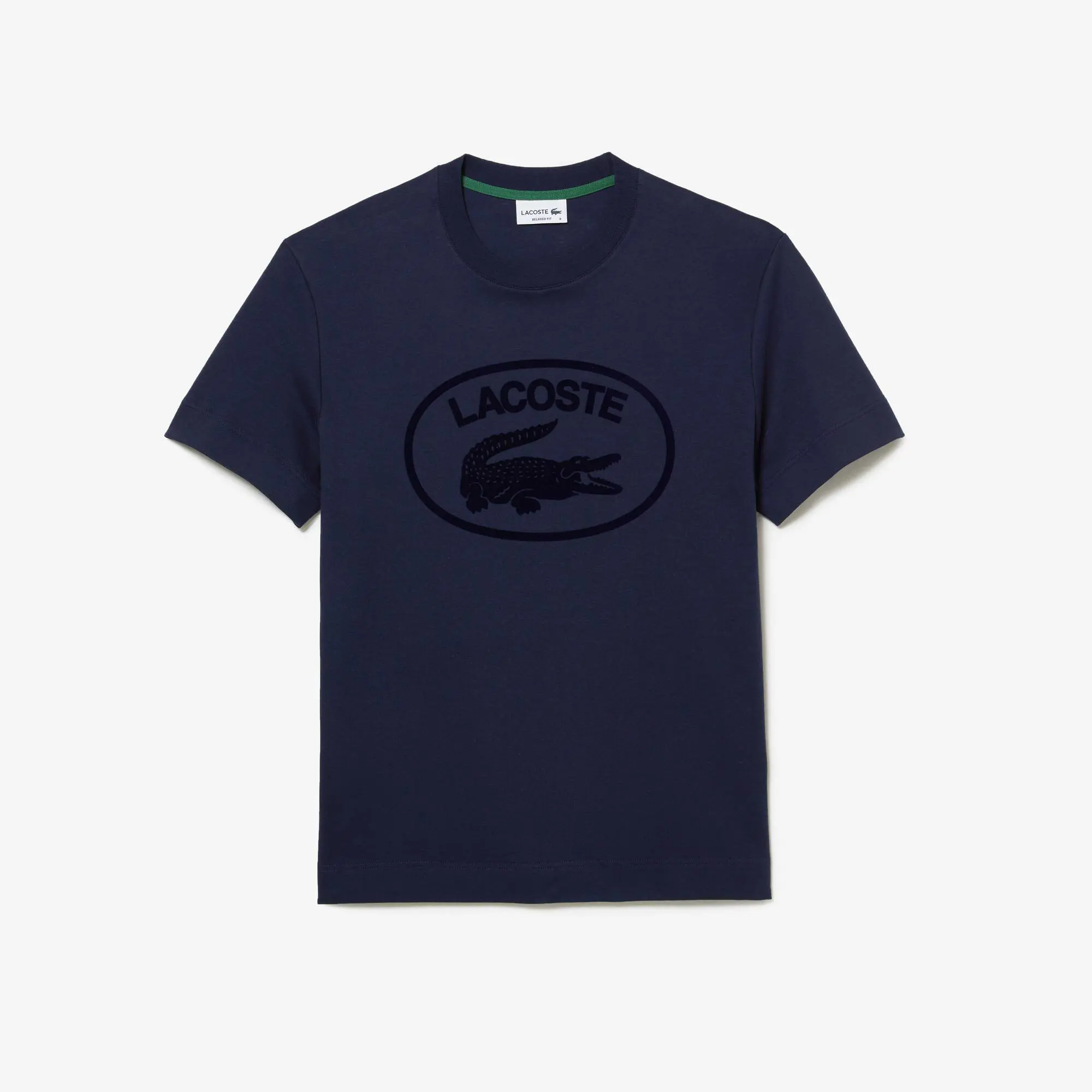 Lacoste T-shirt relaxed fit de algodão com marca no tom Lacoste para homem. 2