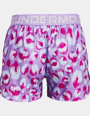 Girls' UA Play Up Printed Shorts