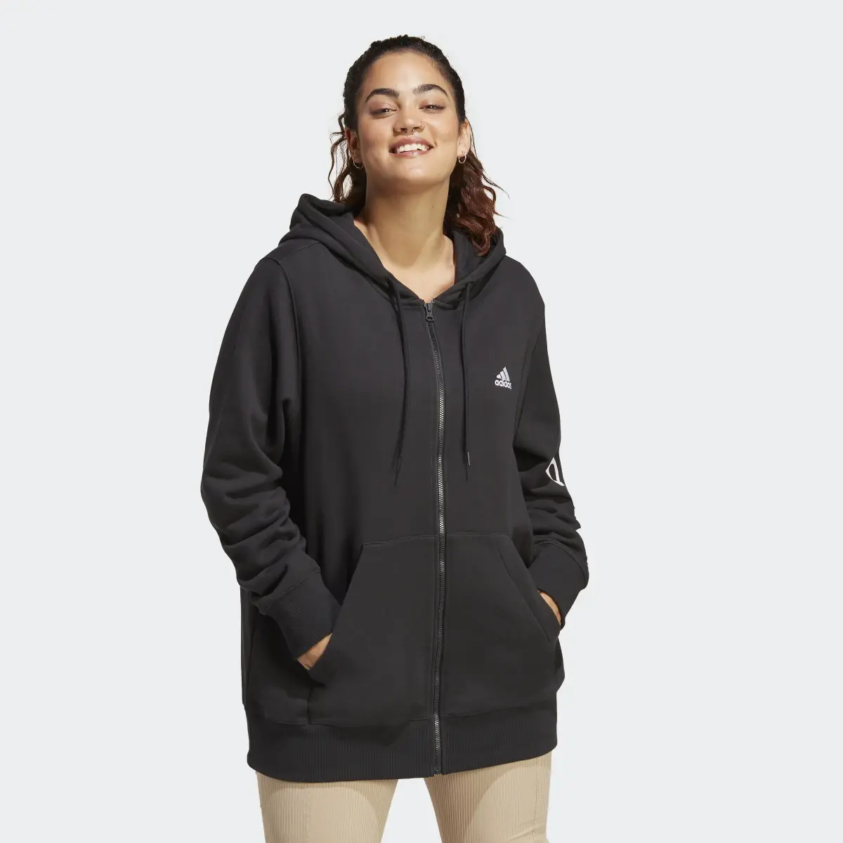 Adidas Casaco com Capuz em Moletão Essentials (Plus Size). 2