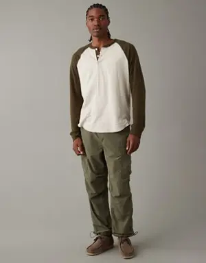 Super Soft Legend Dual-Layer Long-Sleeve Henley T-Shirt