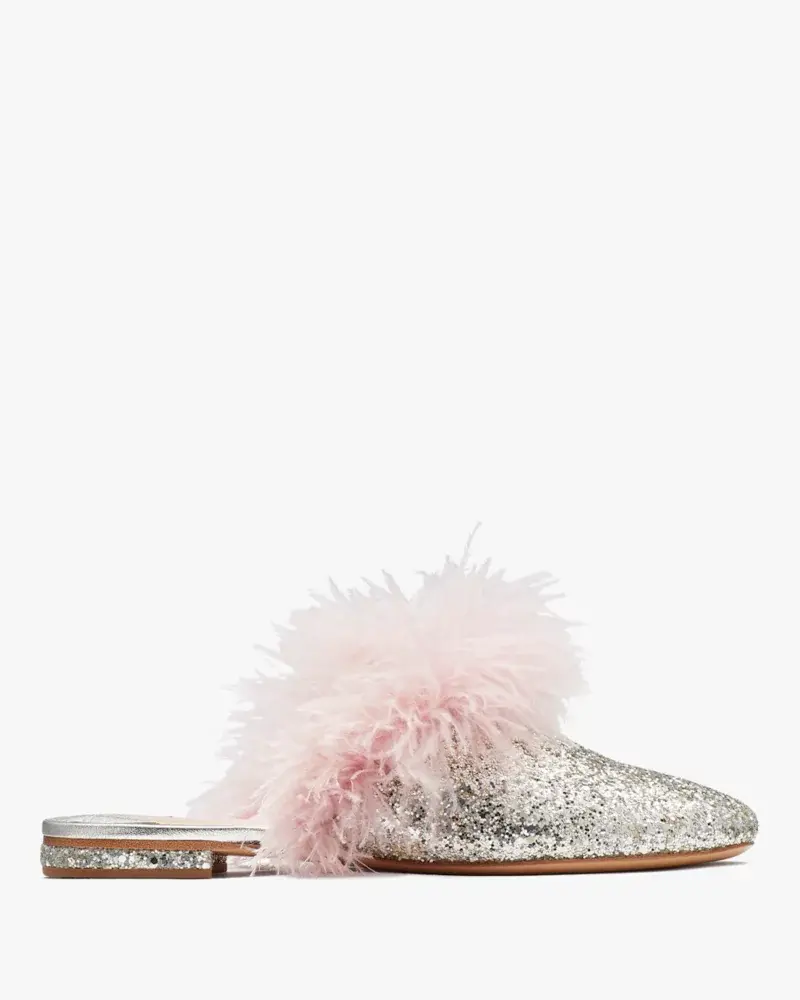 Kate Spade Marabou Mules. 1