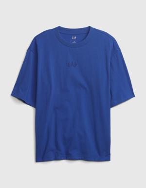 Gap Heavyweight Relaxed Gap Logo T-Shirt blue