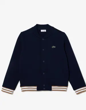 Kids’ Lacoste Button-Down Fleece Sweatshirt