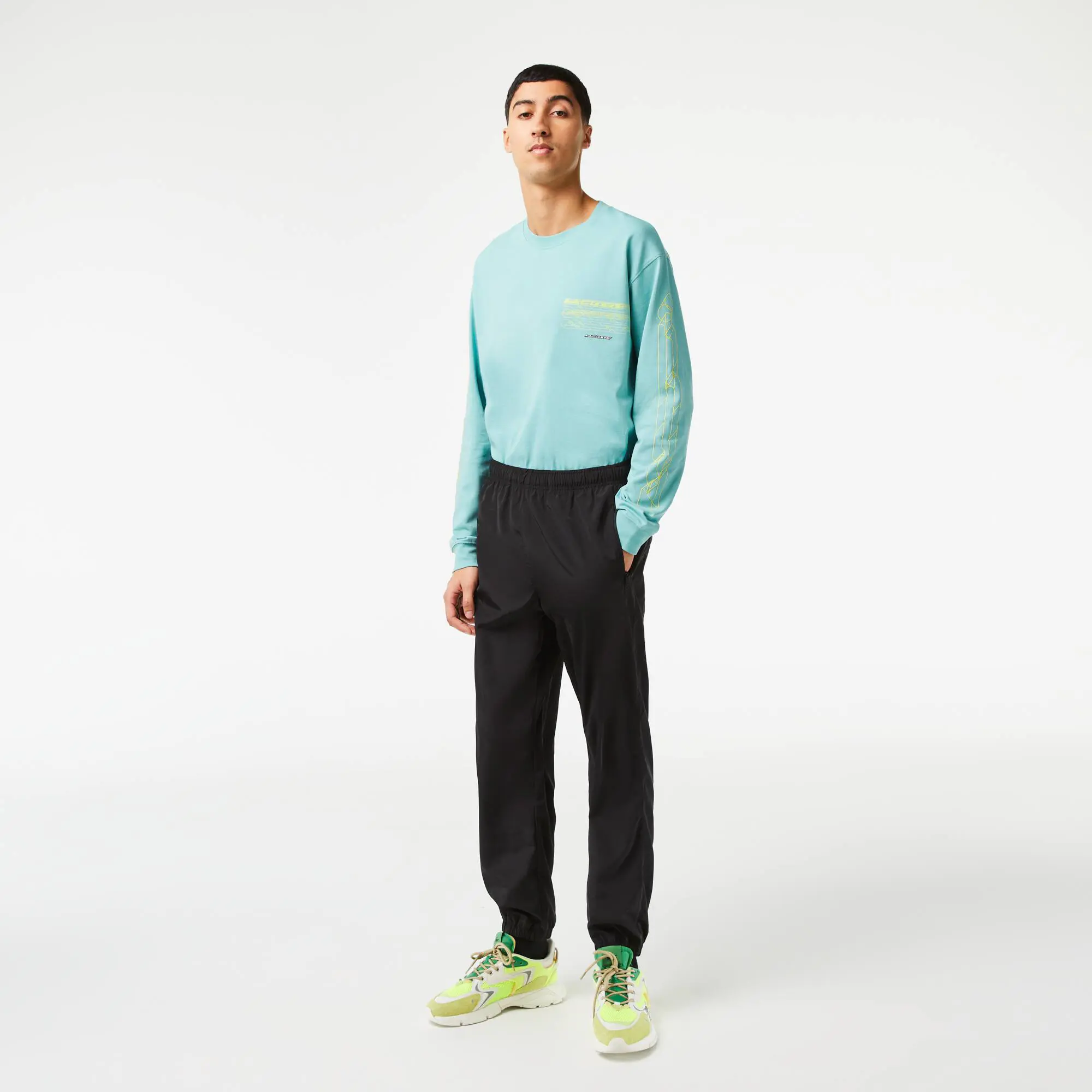Lacoste Men’s Lacoste Track Pants with GPS Coordinates. 1