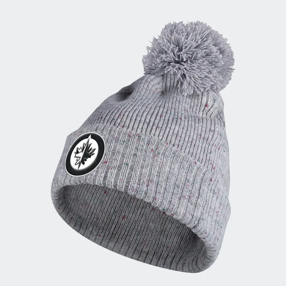 Adidas Jets Speckle Cuffed Pom Beanie. 1