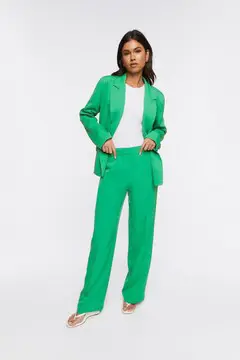 Forever 21 Forever 21 Double Breasted Suit Blazer &amp; Pants Set Green. 2