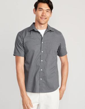 Old Navy Regular Fit Built-In Flex Everyday Poplin Shirt for Men gray