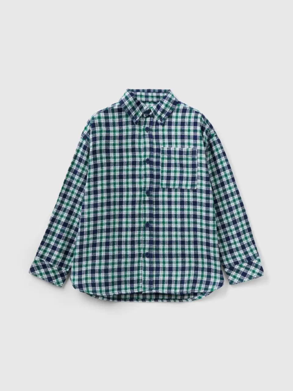 Benetton check flannel shirt. 1