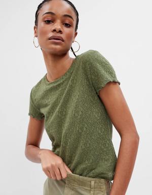 Gap Floral Jacquard T-Shirt green