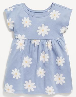 Printed Jersey-Knit Dolman-Sleeve Dress for Baby blue