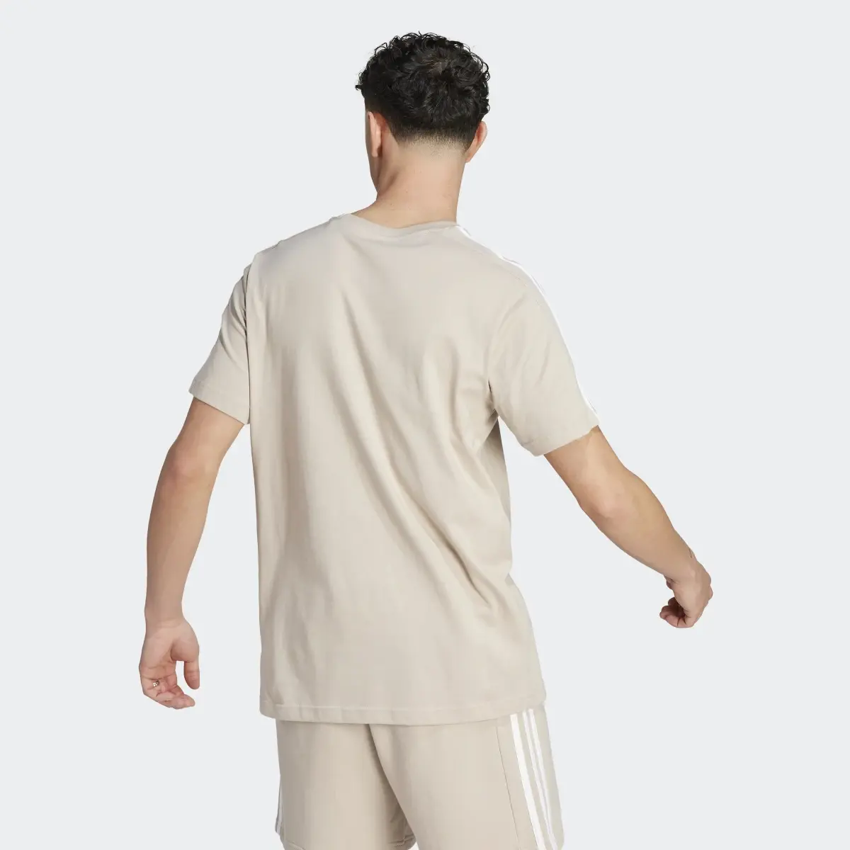 Adidas Essentials Single Jersey 3-Stripes Tee. 3