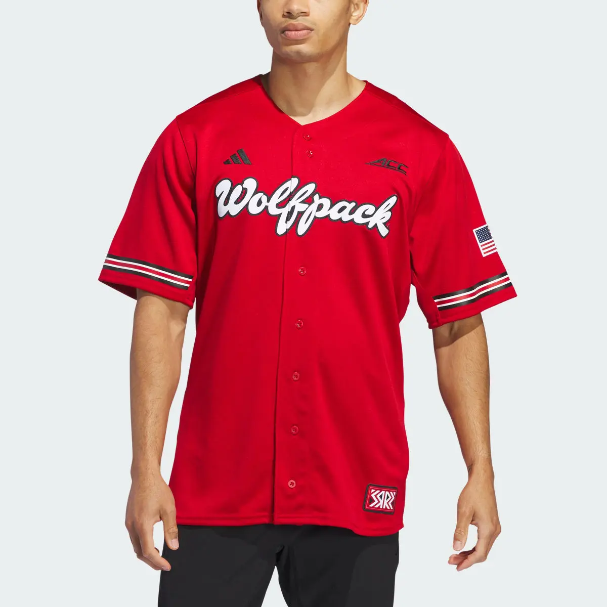 Adidas NC State Reverse Retro Replica Baseball Jersey. 1