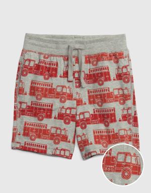 Toddler 100% Organic Cotton Mix and Match Printed Shorts red