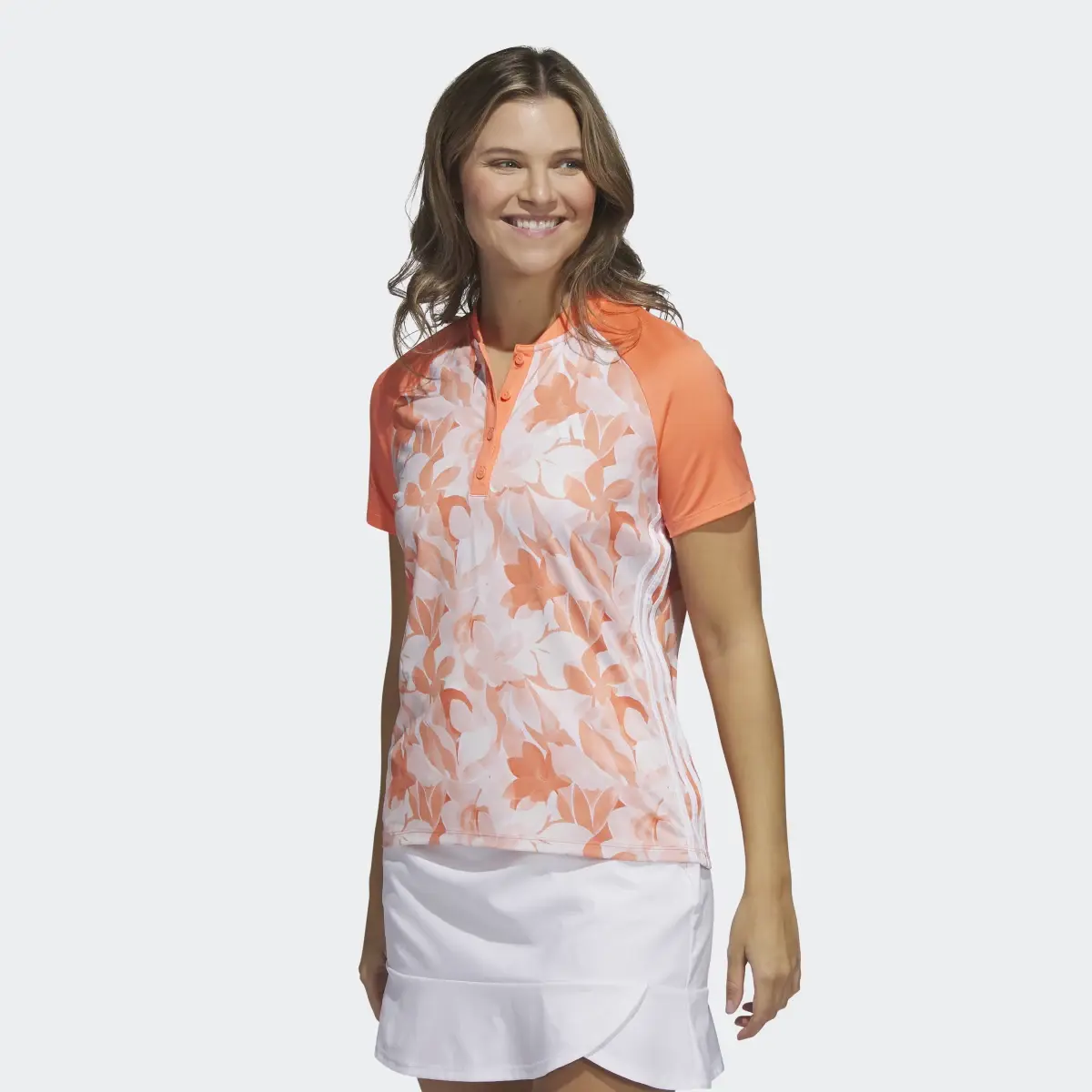 Adidas Women's Floral Polo Shirt. 2