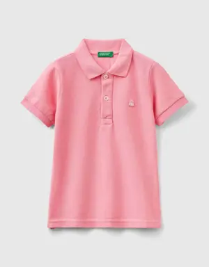 short sleeve polo in organic cotton