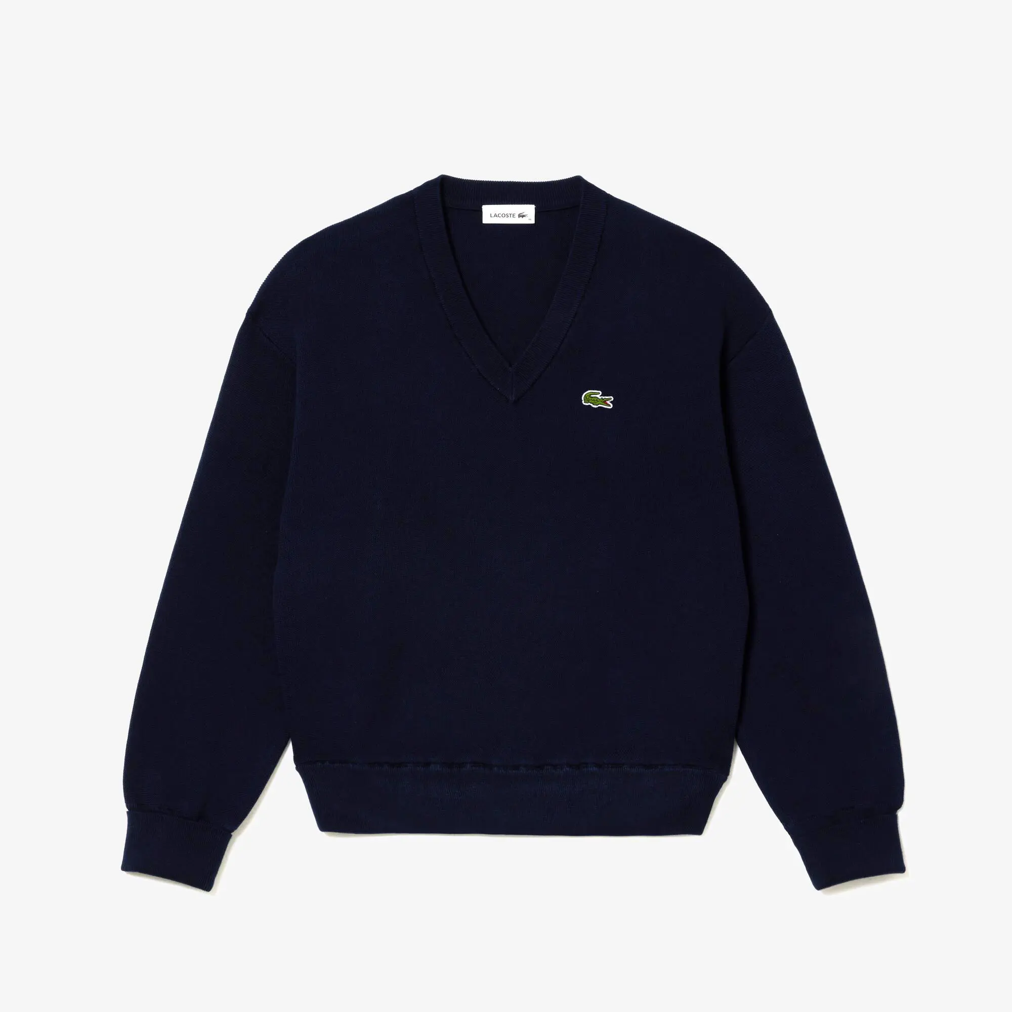 Lacoste Women’s Lacoste V-Neck Organic Cotton Sweater. 2