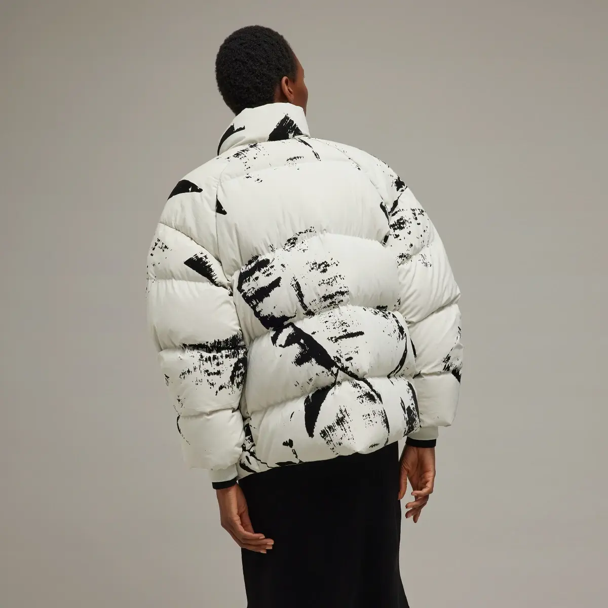 Adidas Y-3 Graphic Flock Puffer Jacket. 3