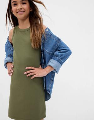 Kids Rib Tank Dress green