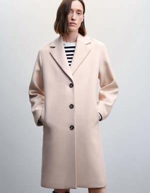 Mango Buttoned wool coat