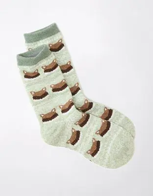 American Eagle Fox Fair Isle Crew Socks. 1