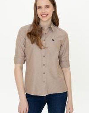 Kadın Coconut Uzun Kollu Basic Gömlek